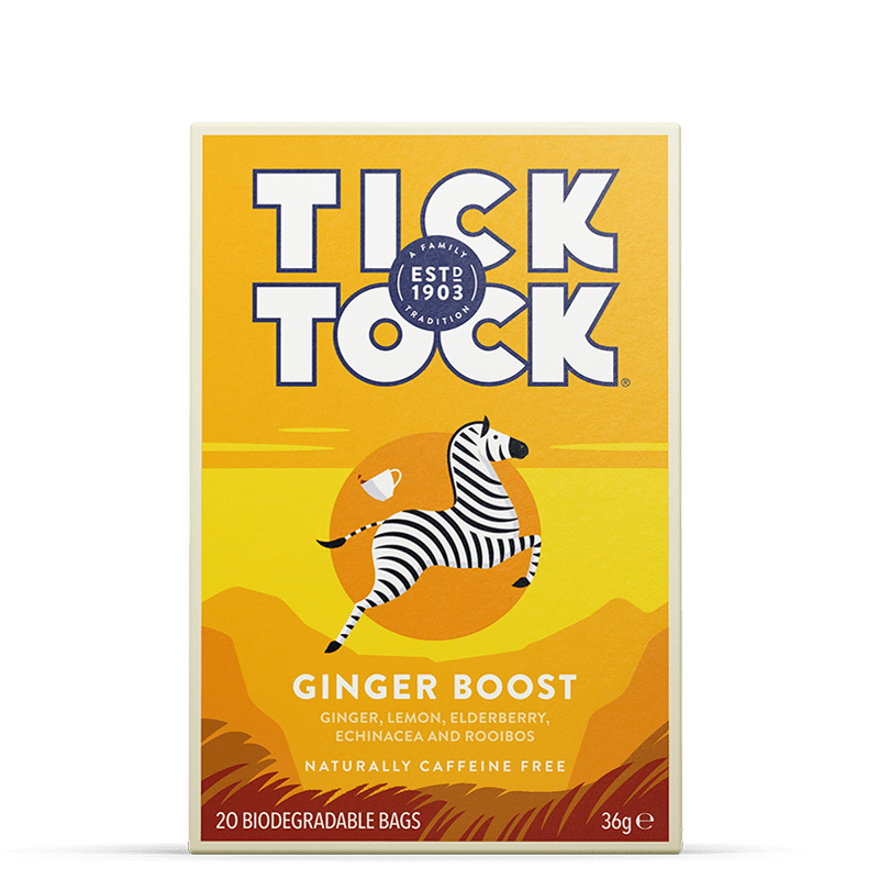Wellbeing Ginger Boost tea front image