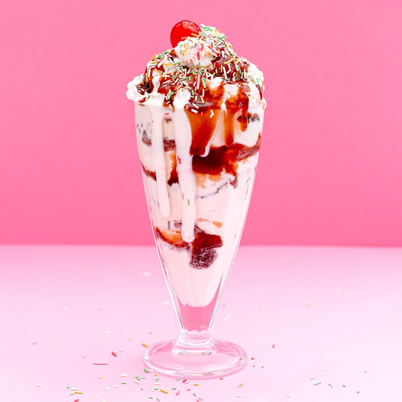 Ice Cream Sundae with Rooibos Syrup
