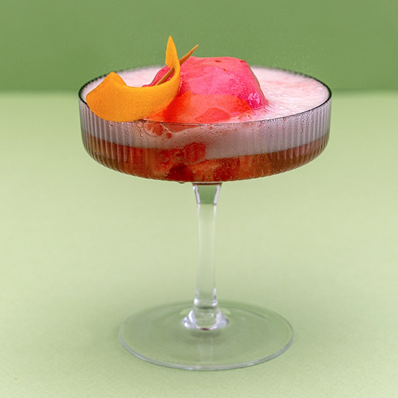 Blood Orange Rooibos Sorbet with Prosecco