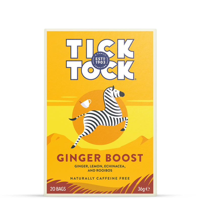 Wellbeing Ginger Boost tea front image